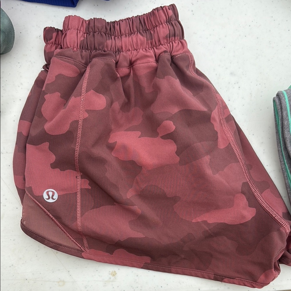 Lululemon Pink Camo Shorts